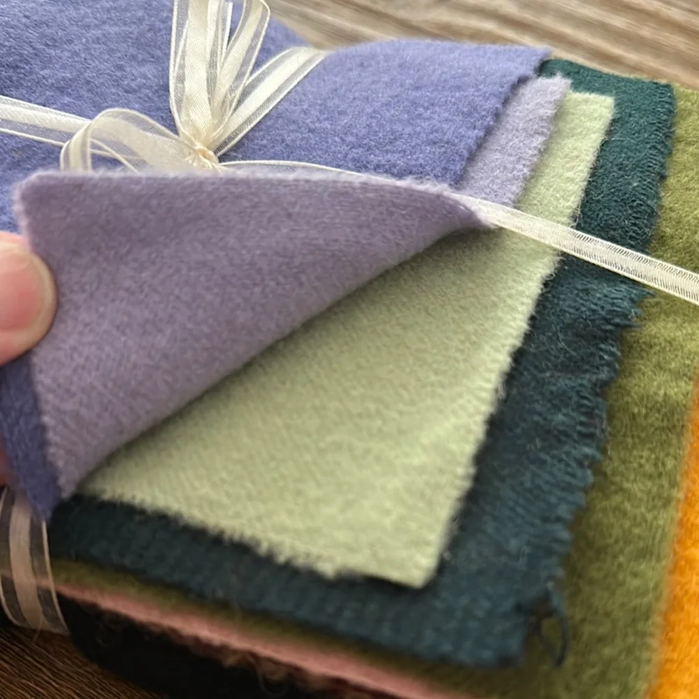 Folk Floral Wool Cottagecore Purse Set New - Picture 11 of 16